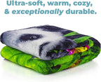 Dawhud Direct Precious Pandas Fleece Blanket for Bed, 50" x 60" Panda Fleece Throw Blanket for Women, Men and Kids - Super Soft Plush Panda Blanket Throw