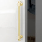 6 Pack 10 inch(254mm) Brushed Brass Cabinet Handles - Gold Drawer Pulls for Kitchen & Dresser