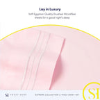 Twin Sheets - Breathable Luxury Sheets with Full Elastic & Secure Corner Straps Built In - 1800 Supreme Collection Extra Soft Deep Pocket Bedding Set, Sheet Set, Twin, Pale Pink
