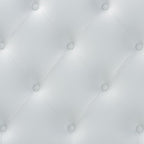 Baxton Studio Myra Modern and Contemporary Full Size White Faux Leather Upholstered Button-Tufted Scalloped Headboard