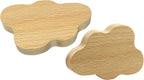 6 Pack Cloud Wooden Knobs, Decorative Wood Dresser Knobs Boho Cabinet Handles, Room Handles for Nursery Decor(Large)
