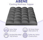ABENE Mattress Topper for Back Pain Relief, Extra Thick Mattress Pad Pillowtop, Soft Mattress Protector Cover with 8"-21" Deep Pocket, Overfilled Down Alternative Filling (Gray, California King)