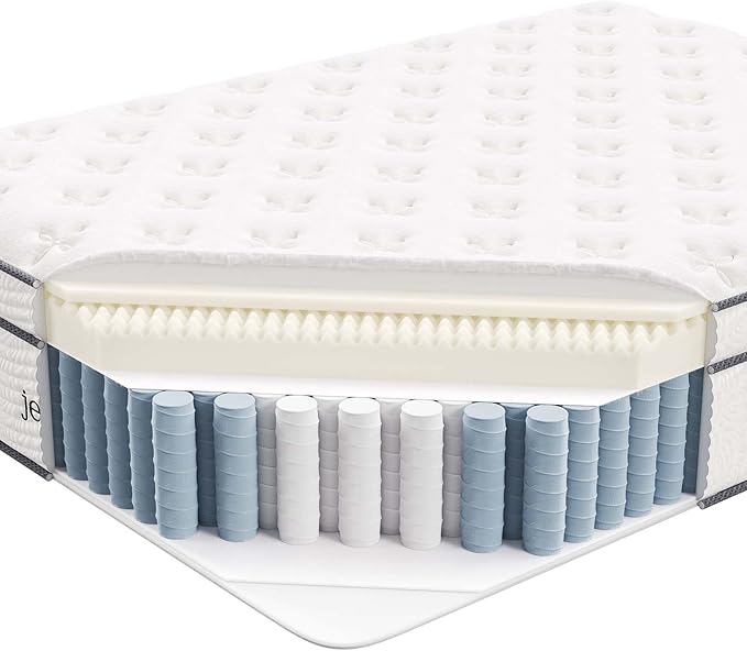 Modway Jenna 14” Innerspring and Memory Foam Full Mattress With Individually Encased Coils