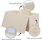 Extra Large Toy Box 167L, Sturdy Toy Storage Chest Organizer Bin Baskets with 2 Removable Divider for Boys, Girls, Kids, Nursery, Bedroom, Playroom, 35.5"x17" x17" (Linen Beige)
