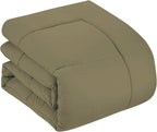 Sweet Home Collection RV Short Queen Comforter Set for RV Camper - Comforter Set with Fitted & Flat Sheet, 4 Pillowcases - Tailored for RV Short Queen Beds - Cozy Essentials for Your RV Bedroom, Sage