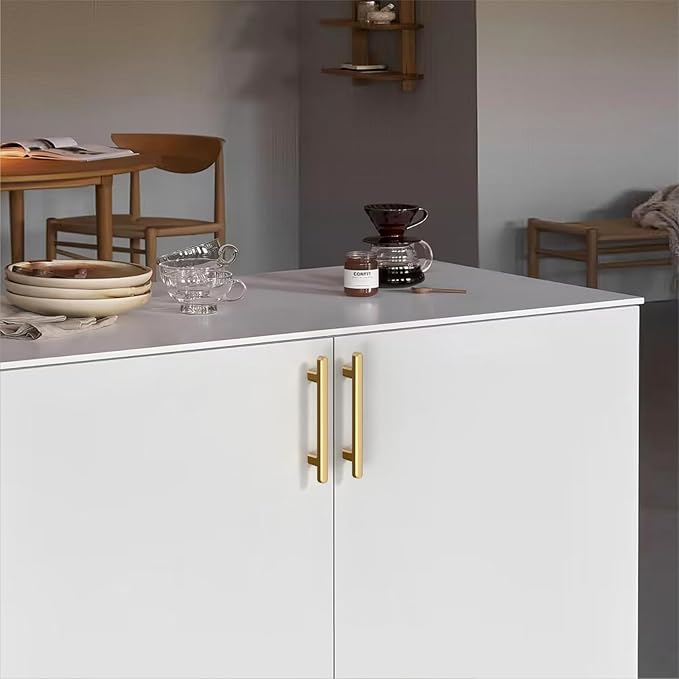 2244 10 Pack 3.75 Inch(96mm) Kitchen Cabinet Handles Champagne Bronze Cabinet Pulls Kitchen Cabinet Hardware Drawer Pulls for Cupboard Wardrobe 2244