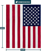 Pavilia Patriotic Blanket - American National Flag Throw Blanket for Sofa Couch Bed, Soft Microfiber Fleece Reversible, USA Military Veteran July 4th Gift - 50 x 60 Inches