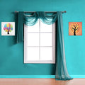 Warm Home Designs Standard Length Green Teal Sheer Window Scarf. Valance Scarves are 54 X 144 Inches. Great As Wedding Arch Draping Fabric, Bed Canopy Or for Decorative Project. AM Teal 144"