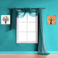 Warm Home Designs 24 Feet Long Green Teal Sheer Window Scarf. These XXL Length Valance Scarves 54 X 288 Inches in Size. Great as Bed Canopy or Wedding Arch Draping Fabric. AM Teal 288"