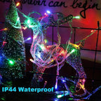 UL Certified Christmas String Lights, 500 LEDs Christmas Tree Light Indoor String Lights 8 Modes Fairy Twinkle Lights Sting with End-to-End Plug Multi Color (Clear Wire)