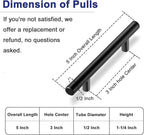 HBL' 60 Pack | 3 Inch Center to Center Matte Black Cabinet Pulls Kitchen Cabinet Handles,Made of Stainless Steel,Ideal for Cabinet,Drawer,Cupboard and Wardrobe.
