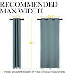 NICETOWN Modern Blackout Curtains Noise Reducing, Thermal Insulated and Privacy Room Darkening Drape Panels for Boy's Guest Room Door Small Short Window (Greyish Blue, 2 Panels, W34 x L45 -Inch)