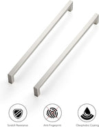 Ravinte 20 Pack 12-3/5 Inch Kitchen Square Cabinet Handles Satin Nickel Pulls Brushed Nickel Kitchen Cabinet Hardware Handles for Cupboard Drawer Pulls