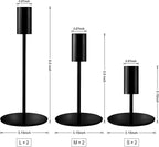 Matte Black Taper Candlestick Holders,Taper Candle Holders Set of 6,Metal Taper Candle Sticks Stand Holders,Modern Decorative Candle Holders for Wedding Certerpieces,Festive, Mantel,Home,Party