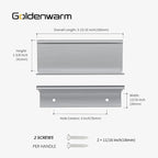goldenwarm 15 Pack Brushed Nickel Finger Edge Pulls Drawer Finger Pulls Kitchen Hardware Handles Bedroom Dresser Drawers, 3in Hole Centers