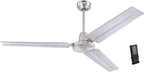 Westinghouse 7238100 Jax, Modern Industrial Style Ceiling Fan with Remote Control, 56 Inch, Brushed Nickel Finish