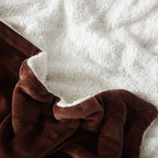 NANPIPER Fleece Throw Blanket Reversible Sherpa Flannel Blanket Super Soft Fuzzy Plush Microfiber (90"x90" Brown) Queen