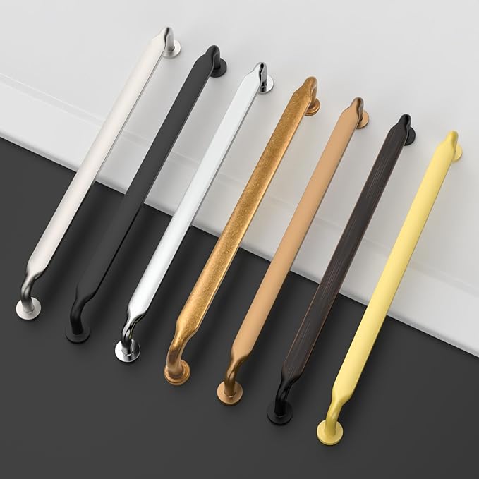 Asidrama 6 Pack 12.6 Inch(320mm) Polished Chrome Kitchen Cabinet Handles, Cabinet Pulls Kitchen Cabinet Hardware for Cupboard Drawer Pulls