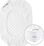 Queen Air Mattress Pad Cover Thick Quilted Inflatable Matresss Topper, Super Soft Breathable and Noiseless Down Alternative Fiber Mattress Pad Fits Up to 16 Inch Mattress