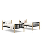 Storkcraft Caribou Twin-Over-Twin Bunk Bed (Black with Natual) – GREENGUARD Gold Certified, Converts to 2 Individual Beds