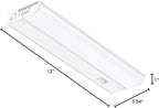 GETINLIGHT 12-inch Hardwired Only LED Under Cabinet Lighting, Daylight White(5000k), Dimmable, Matte White Finished, ETL Listed, IN-0201-11-WH-50