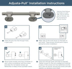 Franklin Brass Adjusta-Pull (5-Pack) Adjustable Drawer Pulls | Fits 1-3/8 to 6-5/16 Inch Hole Centers | Satin Nickel Cabinet Handles| Francisco P44365-SNM-B
