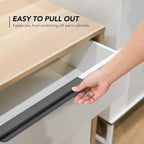 Ravinte Hardware 12 Pack Black Cabinet Handles, 11.8 Inch (300mm) Finger Edge Pulls, 8.8 Inch Hole Center, Finger Pulls for Cabinets