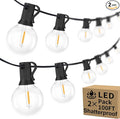 200ft(100*2) Outdoor G40 LED Globe String Lights Dimmable Waterproof Shatterproof Light Strings with 103 Bulbs Connectable Commercial Hanging Lights for Christmas Patio House Backyard Balcony Party