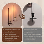 Metal Wall Candle Sconce Holder Set of 2 Wall Mount Candle Holder Pillar Holder Black Modern Wall Candle Sconces Hanging for Living Room Farmhouse Fireplace Wedding