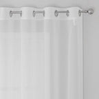 KEQIAOSUOCAI Pure White Sheer Curtains for Windows 63 inch Length - Grommet Voile Textured Soft & Lightweight Window Dressing for Bedroom Decor,W54 x L63, 2 Pieces