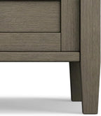 SIMPLIHOME Warm Shaker SOLID WOOD 20 inch Wide Rectangle Transitional End Side Table in Farmhouse Grey for the Living Room and Bedroom