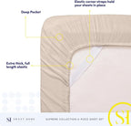 California King Sheet Sets - Breathable Luxury Sheets with Full Elastic & Secure Corner Straps Built In - 1800 Supreme Collection Cal King Deep Pocket Bedding Set, Sheet Set, California King, Beige