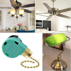 3 Pack Ceiling Fan Switch 3 Speed 4 Wire Zing Ear ZE-268S6 Fan Pull Chain Switch Replacement Speed Control for Ceiling Fan Light, Wall Lamps, Cabinet Light (Brass Color)