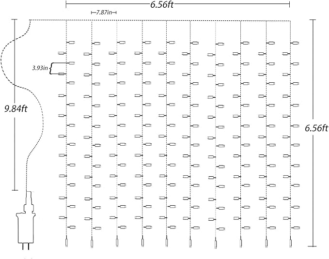 Curtain Lights, Upgrade LED Window Fairy Lights 8 Lighting Modes, Window Icicle Xmas String Lights for Wall Decor