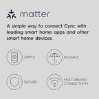 Cync GE A19 Direct Connect LED Light Bulb, Color Changing Smart Light, Matter Compatible, Compatible with Alexa and Google Home (2-Pack)