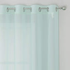 KEQIAOSUOCAI Aqua Sheer Curtains -Seafoam Green Grommet Voile Sheer Drapes Airy Curtain Panels with Light Filtering Window Treatment for Boy's Bedroom(2 Pieces,54 Wide x 63 Long inches)