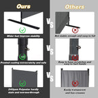 Wall Divider, 4 Panel Room dividers and Folding Privacy Screens with Wider Support Feet, 6 Ft Portable Privacy Screen for Room Separator, 88" W X 71" H, Grey