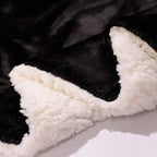 NANPIPER Sherpa Blanket Queen Fleece Bed Blankets Soft and Warm Fuzzy Microfiber,Black 90"x90"