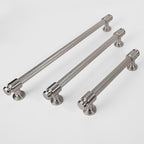 6 Pack 10 inch(254mm) Brushed Satin Nickel Kitchen Cabinet Handles Knurled Cabinet Pulls Silver Drawer Pulls Kitchen Cabinet Hardware Kitchen Handles Drawer Pulls Dresser Handles