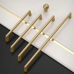 Amerdeco 10 Pack Champagne Bronze Cabinet Pulls 10 Inch(256MM) Hole Centers Kitchen Cabinet Handles Hardware Kitchen Handles for Cabinets Cupboard Handles Drawer Pulls ZH0041