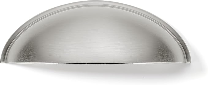 khtumeware 10 Pack 3-3/4" Drawer Pulls Brushed Satin Nickel Cabinet Cup Pulls Kitchen Hardware Cabinet Handles Drawer Handles Knobs 3-3/4 inch Hole Center