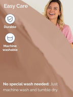 Extra Deep Twin XL Sheet Set - 4 Piece Breathable & Cooling Sheets - Hotel Luxury Bed Sheets Set - Easy & Secure Fit - Soft, Wrinkle Free & Comfy Sheets Set - Mauve Sheet Set with Extra Deep Pockets