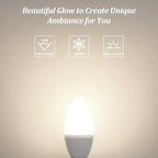 Brightever E12 Candelabra LED Light Bulbs 40W Equivalent, 4W Small Candle Light Bulbs Neutral Light 4000K, Type B Ceiling Fan Lightbulbs for Chandelier, Table Lamps, Non-Dimmable, Pack of 12