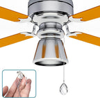 2PCS Ceiling Fan Pull Chains, Premium Fan Pull Chain with 20-inches Extension Chains