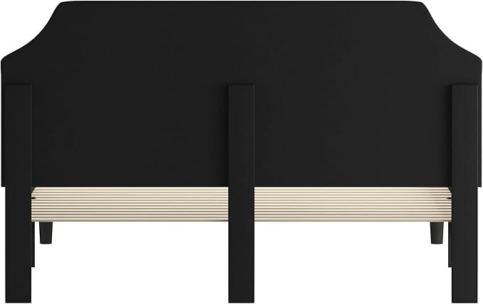 Flash Furniture Brighton King Size Tufted Upholstered Platform Bed in Black Fabric