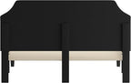 Flash Furniture Brighton King Size Tufted Upholstered Platform Bed in Black Fabric