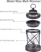 Wax Melt Warmer,Edison Light Bulb Candle Wax Burner,Electric Wax Warmer,Wax Warmer for Scented Wax,Candle Wax Warmer for Home Office Gifts & Decor