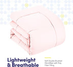 California King Comforter Set - Soft & Breathable 7-Piece Bedding Collection - 1 Comforter, 1 Fitted Sheet, 1 Flat, 4 Pillowcases - Deep Pocket - Premium Quality - Ideal for All Seasons, Pale Pink