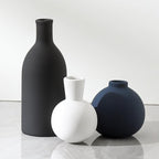 Ceramic Vase Set of 3 | Vases Home Decor | Decorative Flower Table Rustic Vase Modern Decor Vase Neutral Pottery Vases for Entryway Mantel Living Room Kitchen Bedroom -Multicolor Modern
