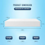 FDW | 12 Inch King Mattress | Medium Firm | Gel Memory Foam Mattress | White | Bed in a Box, CertiPUR-US Certified | Pressure Relief, Cooling Ventilated Foam | Washable Removable Cover